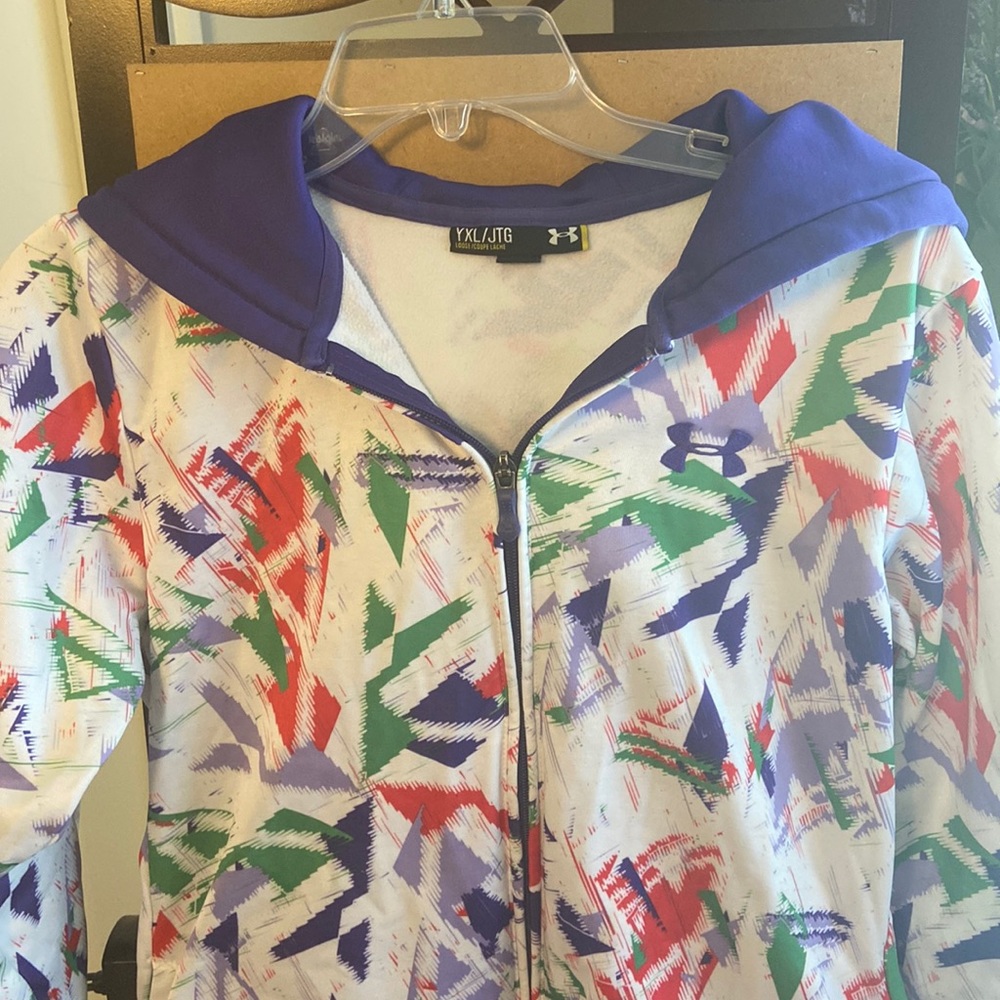 NWOT Underarmour Multicolored jacket. YXL